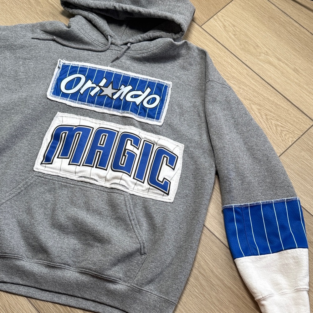 Orlando Magic Refried Reworked Jersey Sweatshirt Men’s size L|Unique Custom